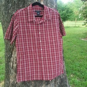 Calvin Klein Jeans Tartan Plaid Button-up Large